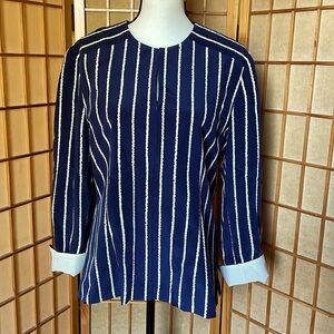 Misho Jacket Top 100% Silk Striped Top Jacket